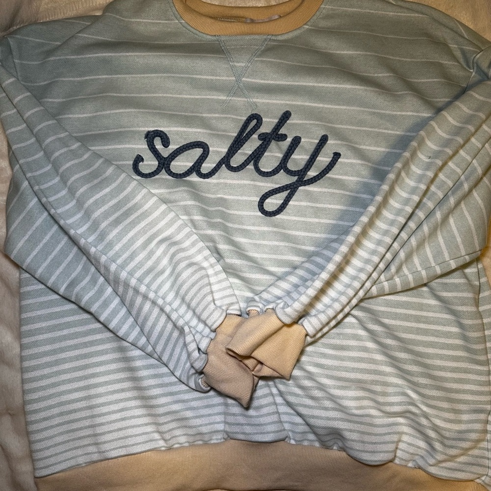 Simply Southern Blue and Cream Sweatshirt